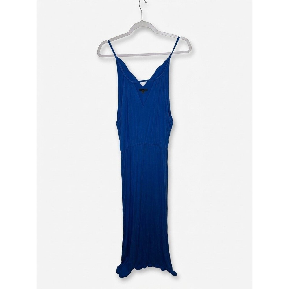Milano Women’s Size Large Royal Blue V-Neck Tie-Back Sleeveless Maxi Dress